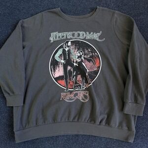 Fleetwood Mac Sweatshirt Womens 3X Gray Rumours Fleece Graphic Pullover